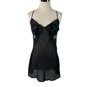 Victoria's Secret Lingerie Sheer Black Sequin Lace Sexy Mesh Size M